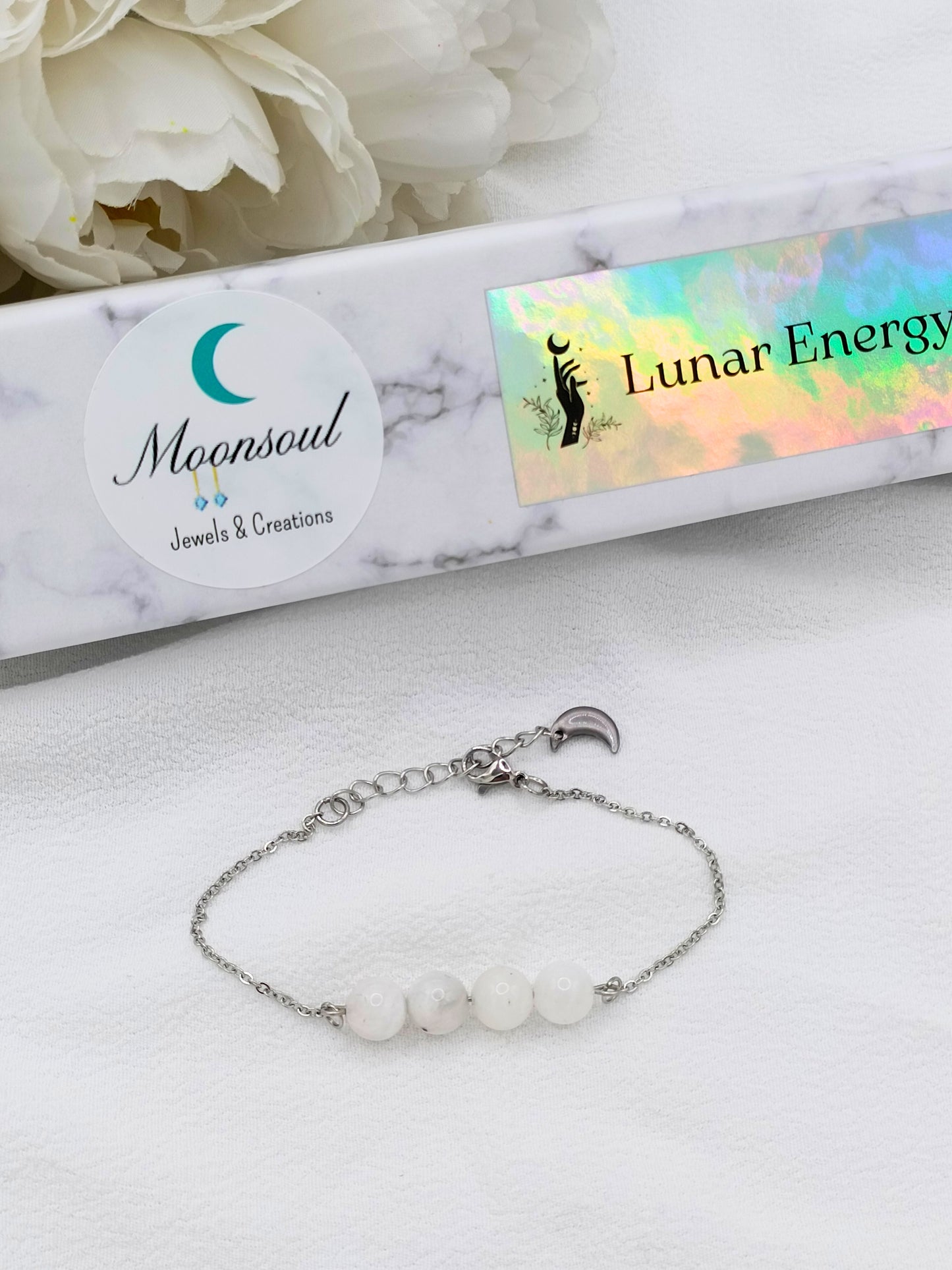 Bracciale 4 Sfere di Luna Argento