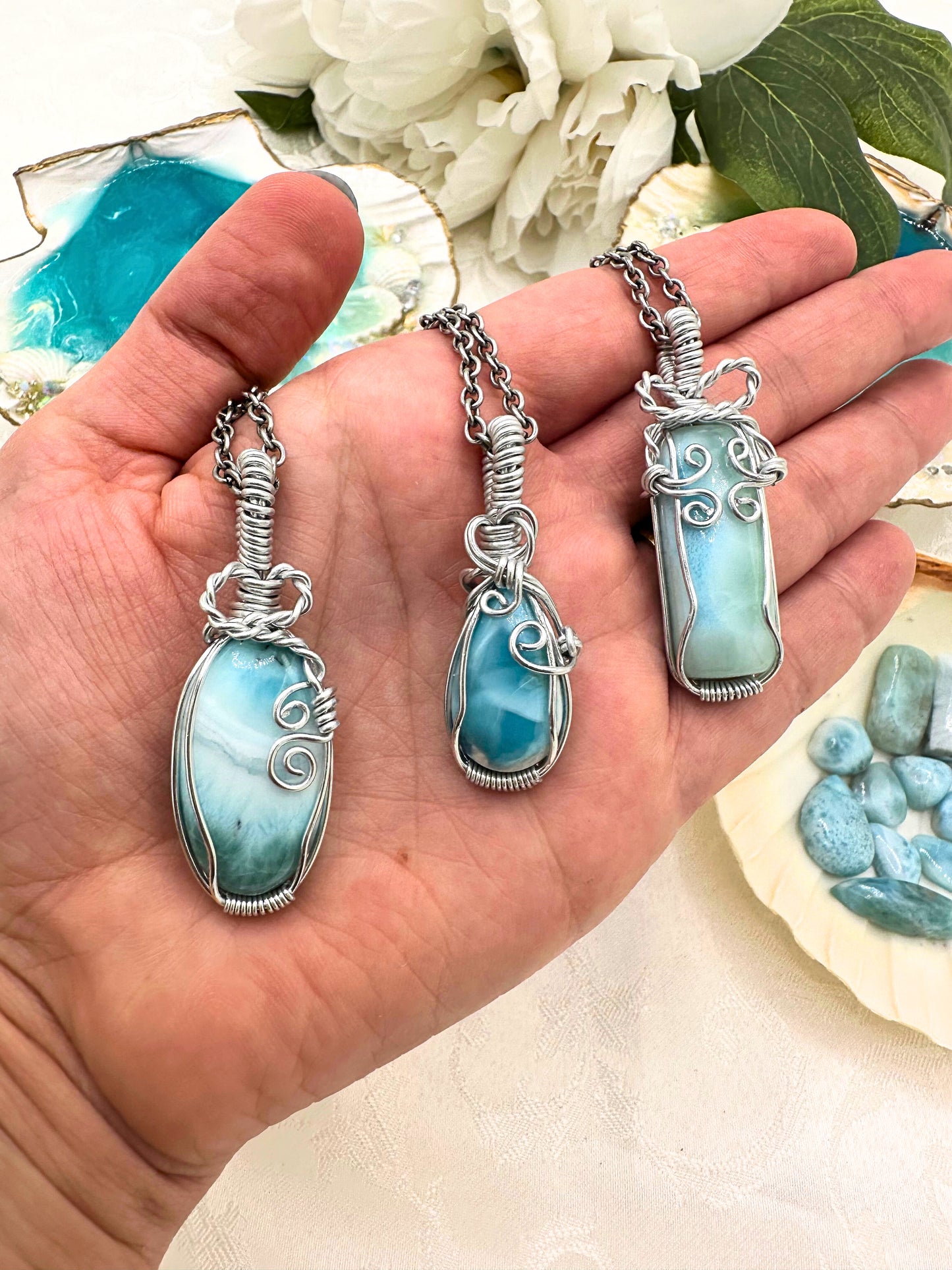 Collana Amuleto Larimar