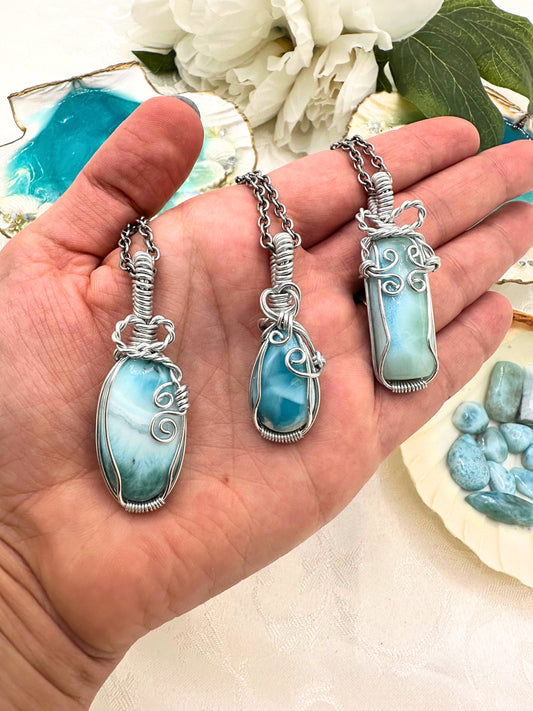 Collana Amuleto Larimar