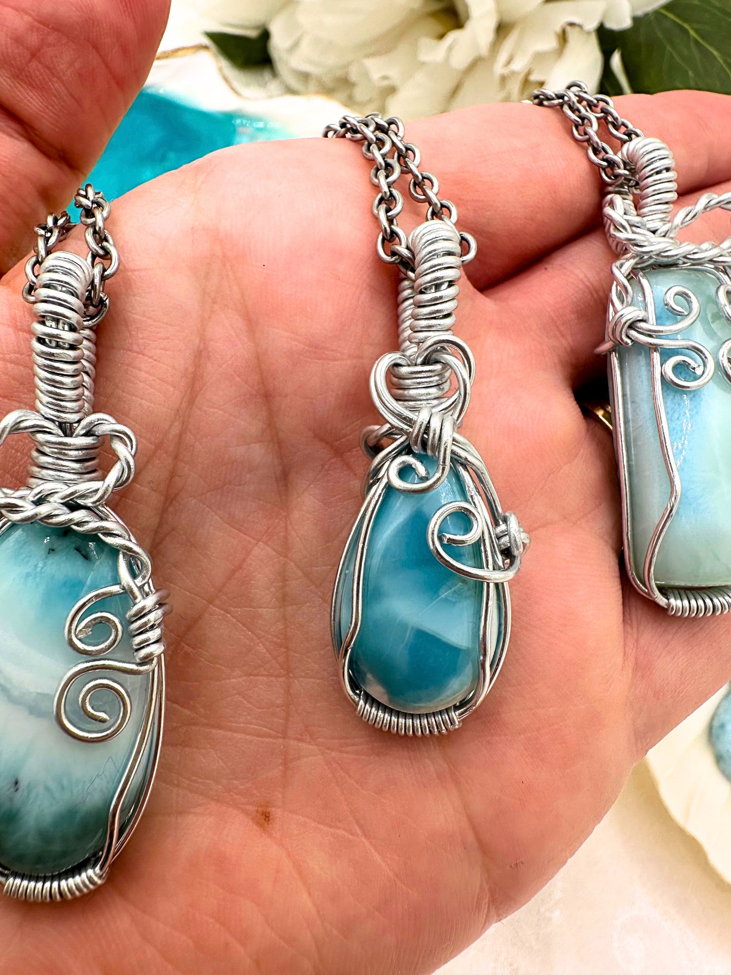 Collana Amuleto Larimar