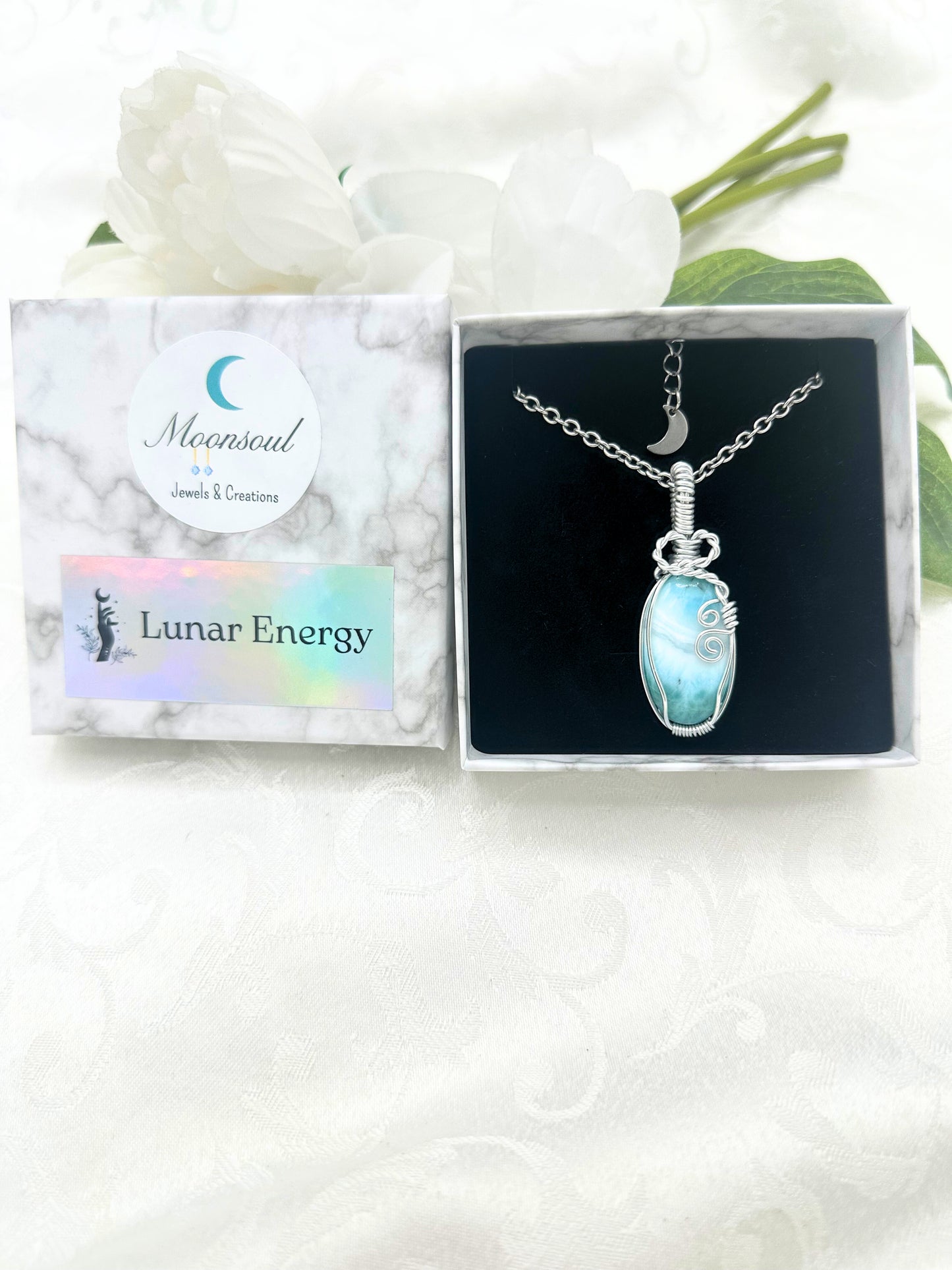 Collana Amuleto Larimar